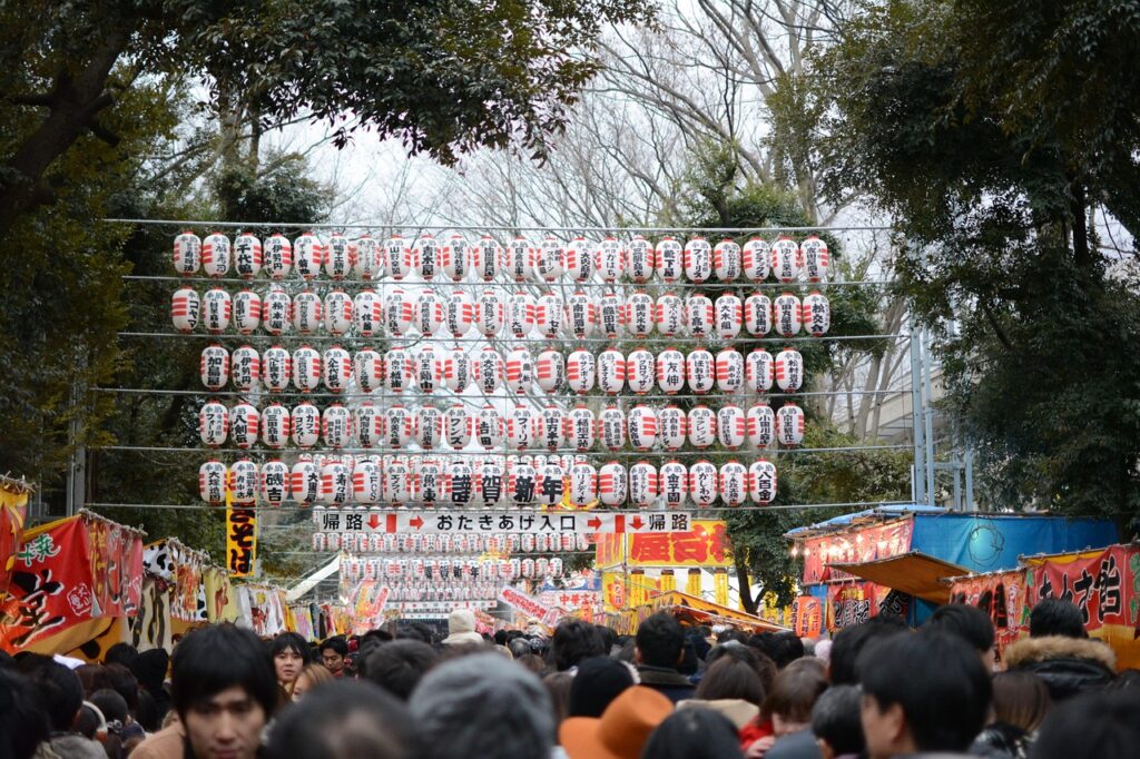 festival, new year, first visit of the year to a shrine