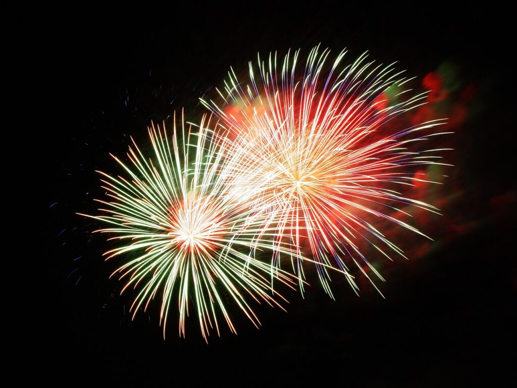 fireworks, pyrotechnics, new year, festival, fireworks display, fireworks show, night sky, nature, sky, night, evening